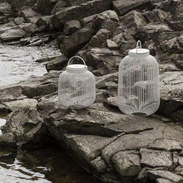 blomus LITO LED-Lamp Laterne M 67052 silk gray