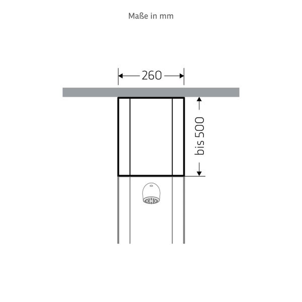 WimTec PROOF Paneelverlängerung 50 - 500 mm, edelstahl