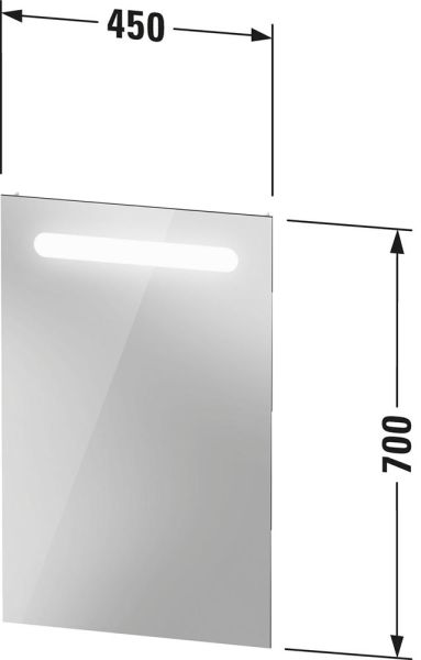 Duravit No.1 LED-Spiegel 45x70cm