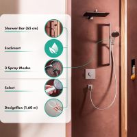 Vorschau: hansgrohe Raindance Alive Select S Duschset 125 Stange 65cm weiß matt 24600700