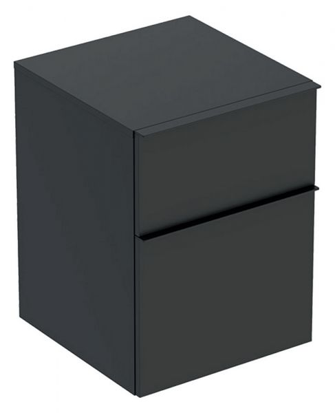 Geberit iCon Seitenschrank mit 2 Schubladen, Breite 45cm lava matt