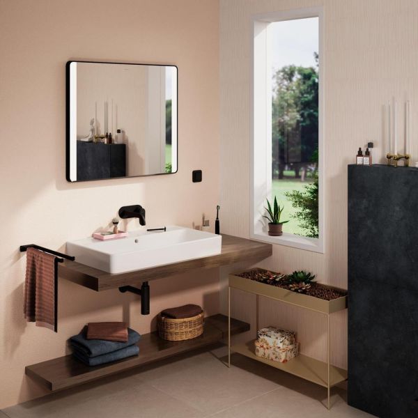 hansgrohe Xanuia Q Aufsatzbecken 80x48cm Unterseite geschliffen mit Überlauf ohne Hahnloch weiß 60251450
