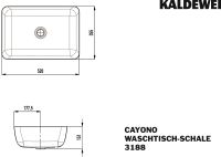 Vorschau: Kaldewei Cayono Waschtisch-Schale 52x35,5cm, weiß, Mod. 3188