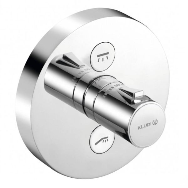Kludi Push Thermostat Unterputz für 2 Verbraucher, chrom 389120538