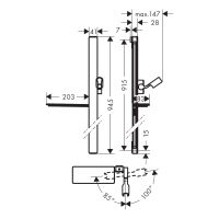 Vorschau: hansgrohe Unica E Brausestange mit Brauseschlauch, 90cm, chrom