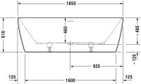 Vorschau: Duravit DuraSquare freistehende Badewanne rechteckig 185x85cm, weiß