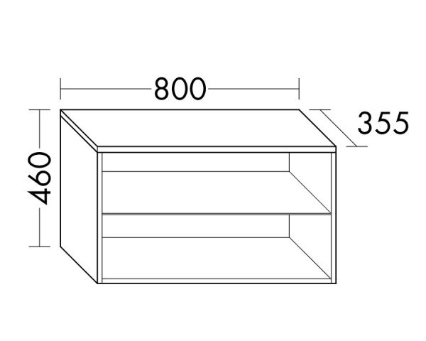 Burgbad Cube Regal, wandhängend, 80cm