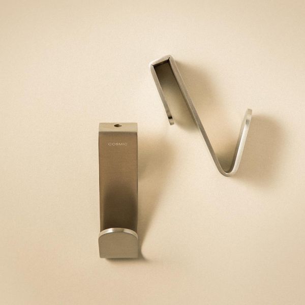 Cosmic Architect S+ Haken, 2 Stück, edelstahl matt