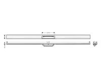 Vorschau: hansgrohe RainDrain Flex Duschrinne 160cm zur Wandmontage, kürzbar, edelstahl gebürstet