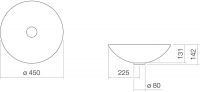 Vorschau: Alape Schalenbecken Ø45cm, weiß SB.K450.GS
