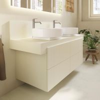 Vorschau: Duravit Balcoon Konsole 140x55cm für 2 Aufsatzwaschbecken, elfenbein matt