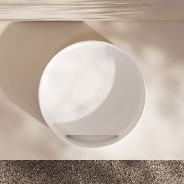 hansgrohe Xuniva Evo S Aufsatzwaschtisch Ø40cm mit Ablaufventil, SmartClean & HygieneEffect, weiß
