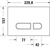 Vorschau: Duravit DuraSystem Betätigungsplatte aus Glas, mechanisch für WC A1