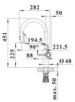 Vorschau: BLANCO CHOICE Icona-C Kochendwasser-Küchenarmatur mit Filter- & Soda-Funktion, satin dark steel