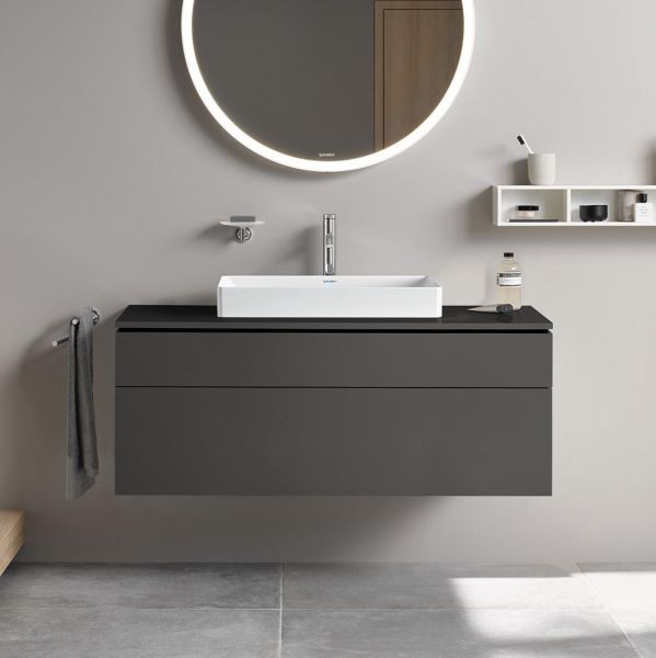 Duravit L-Cube Waschtischunterschrank 122x55cm mit 2 Schubladen für Aufsatzbecken