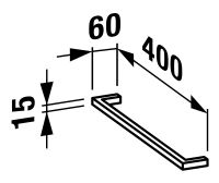 Vorschau: Laufen Case Handtuchhalter für Möbel 40cm