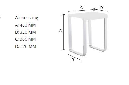 Smedbo Living Basic Duschhocker, chromweiß FK406-2