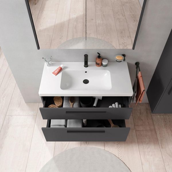 Duravit D-Code Möbelset 100cm Waschtisch mit Unterschrank