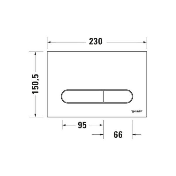 Duravit DuraSystem Betätigungsplatte mechanisch für WC Beta 100, weiß