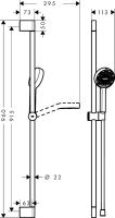 Vorschau: hansgrohe Activera S Duschset 95 1jet EcoSmart mit Duschstange 90cm, chrom