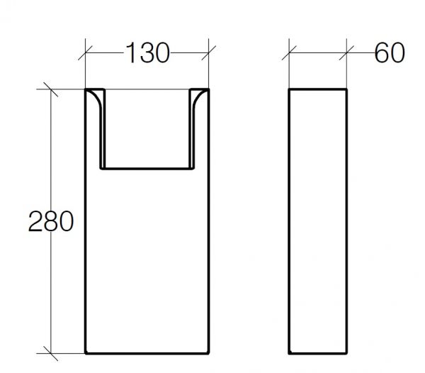 lineabeta OTEL Hygienebeutelspender, 13x28cm, edelstahl poliert