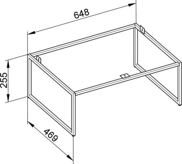 Keuco X-Line Bodengestell, 65x25,5cm 331981800021