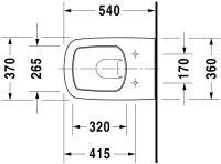 Vorschau: Duravit DuraStyle Wand-WC 54x37cm, eckig, weiß 25360900001