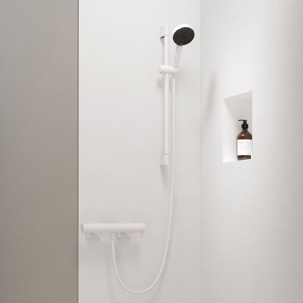Hansgrohe Tecturis E Einhebel-Duscharmatur Aufputz, weiß matt