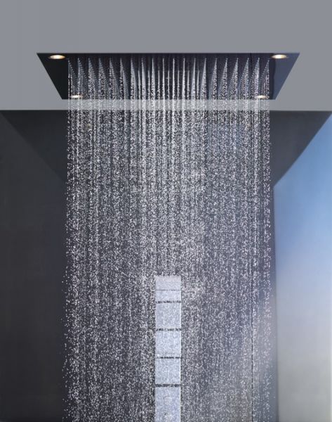 Axor ShowerCollection ShowerHeaven 970x970mm 3jet Kopfbrause mit Beleuchtung, edelstahl