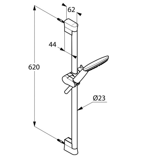 Kludi Freshline Brause-Set 60cm, 1 Strahlart, chrom