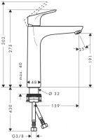 Vorschau: Hansgrohe Focus Einhebel-Waschtischmischer 190 ohne Ablaufgarnitur, chrom