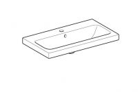 Vorschau: Geberit iCon Light Waschtisch verkürzte Ausladung 75x42cm, weiß 1 Hahnloch mit Überlauf