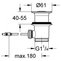 Vorschau: Grohe Zugstangen-Ablaufgarnitur 1 1/4" für Waschtisch, weiß