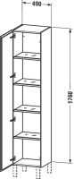 Vorschau: Duravit L-Cube Hochschrank 40x176x36cm mit 1 Tür, Türanschlag links