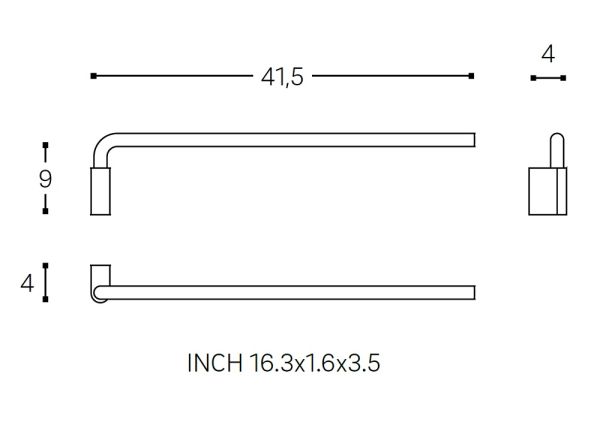 Cosmic Architect/Working Handtuchstange schwenkbar, 41,5cm, chrom