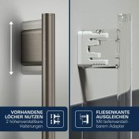 Vorschau: Grohe Vitalio Joy+ 120 Brausestangen-Set, 3 Strahlarten, hard graphite gebürstet