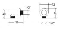 Vorschau: lineabeta LINEA Wandanschlussbogen 1/2", chrom