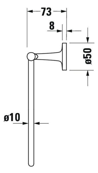 Duravit Starck T Handtuchring, geschlossene Form, wandhängend, chrom 0099471000