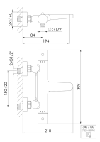 Vorschau: Steinberg Serie 340 Wannenthermostat Aufputz 1/2"