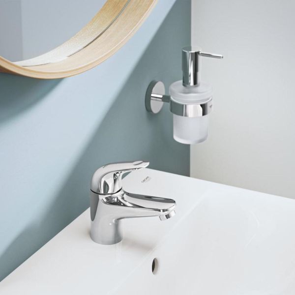 Grohe QuickFix Start Seifenspender mit Halter, zum Kleben oder Bohren, chrom 41195000