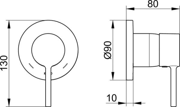 Keuco IXMO Soft Einhebelmischer, Unterputz, Rosette rund