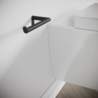 Vorschau: Cosmic Micra Rollenhalter ohne Deckel links, schwarz matt