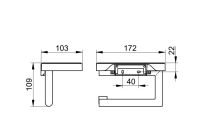 Vorschau: Keuco Collection Reva Toilettenpapierhalter mit Ablage
