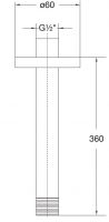 Vorschau: Steinberg Brausearm Deckenmontage, 36cm