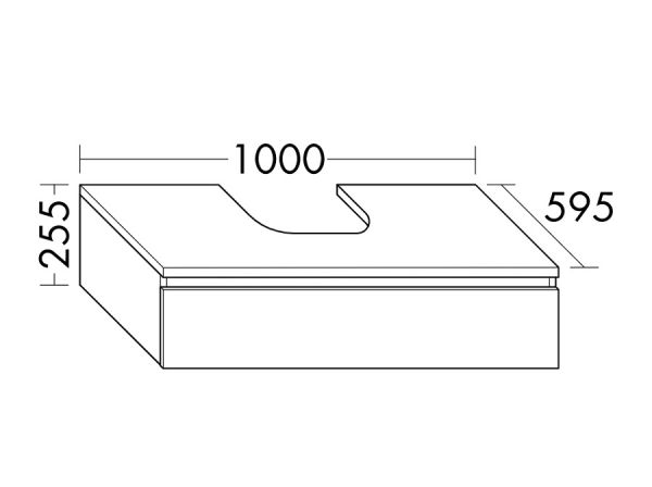 Burgbad Cube Waschtischunterschrank 100x59,5cm, 1 Auszug, passend zu Grohe Cube