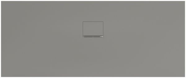 Villeroy&Boch Squaro Infinity Quaryl®-Duschwanne, lange Seite geschnitten an der Wand, 180x75cm, grey, UDQ1875SQI2BV-3S