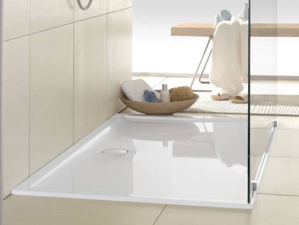 Villeroy&Boch Futurion Flat Quaryl®-Duschwanne, Eckmontage, flächenbündiger Einbau, 160x90cm UDQ1690FFL2V-01