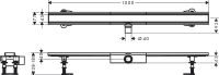 Vorschau: Hansgrohe RainDrain Compact Komplettset Duschrinne 100cm für flache Installation, edelstahl gebürstet 56170800