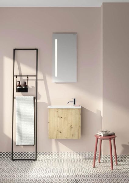 Burgbad Eqio Slim Gästebad Handwaschbecken 53cm mit Unterschrank & 1 Klappe