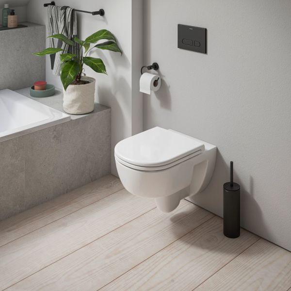 Duravit D-Code Wand-WC rimless Set mit SoftClose WC-Sitz 54x37cm, weiß 45130900A1
